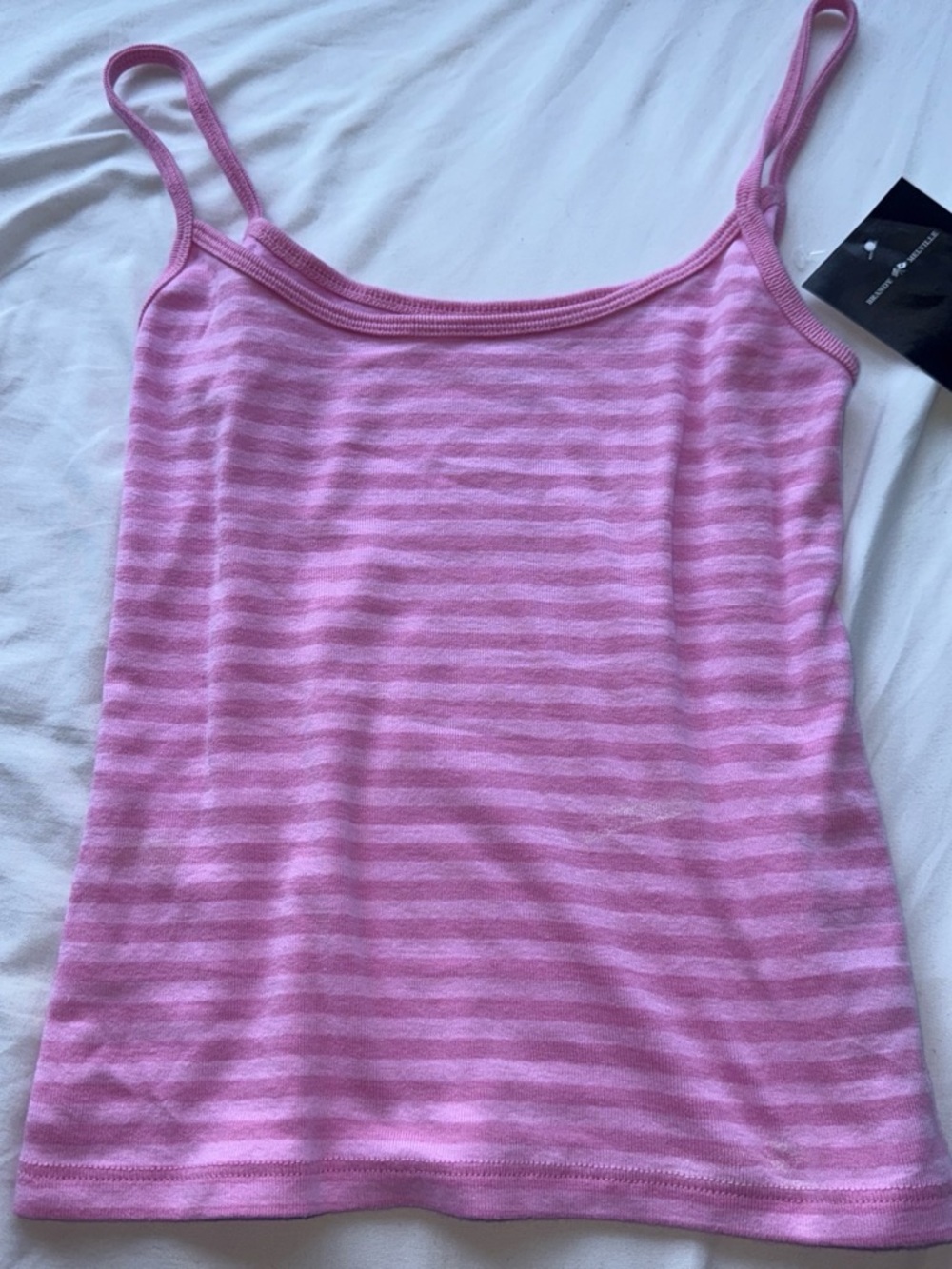 Brandy Melville Pink Striped Tank Top